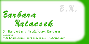 barbara malacsek business card